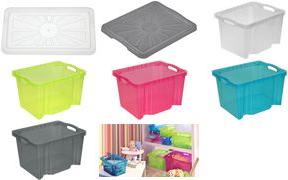 Actual product image keeeper Storage box "franz", 13.5 litres, crystal-grey (27 cm, 13.50 l, 1x)