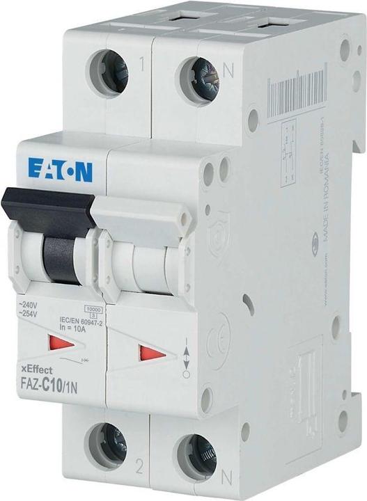 Immagine prodotto Eaton MCB, 10A, tipo C, 1Polo+N, 15kA