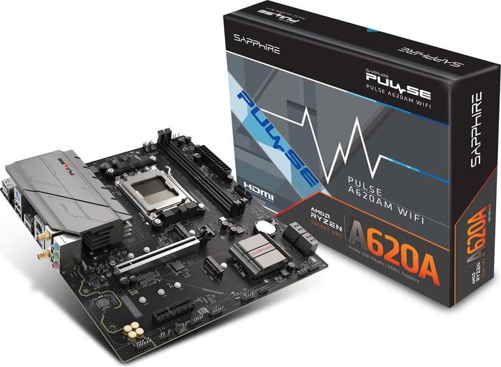 Actual product image Sapphire PULSE A620AM 1xHDMI 1.4 1xDP 1.2 (AM5, mATX)