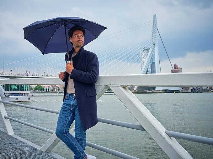 Actual product image Senz Micro Foldable Storm Regenschirm, Mitternachtsblau