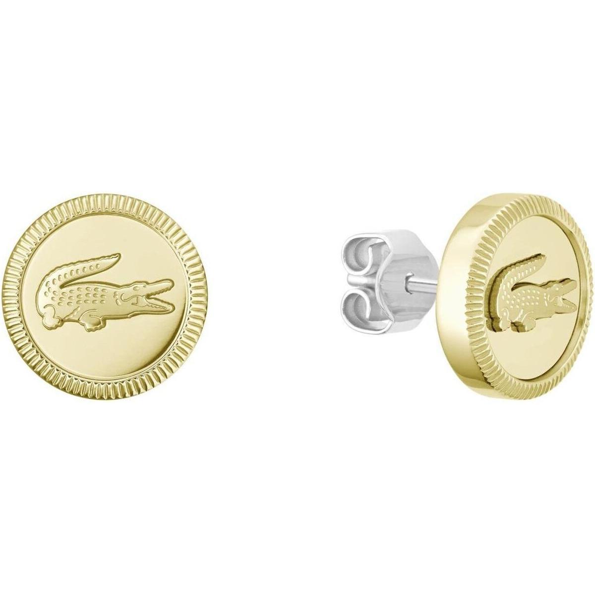 Lacoste, Orecchini, - Gold-plated earrings with crocodile Memento 2040422