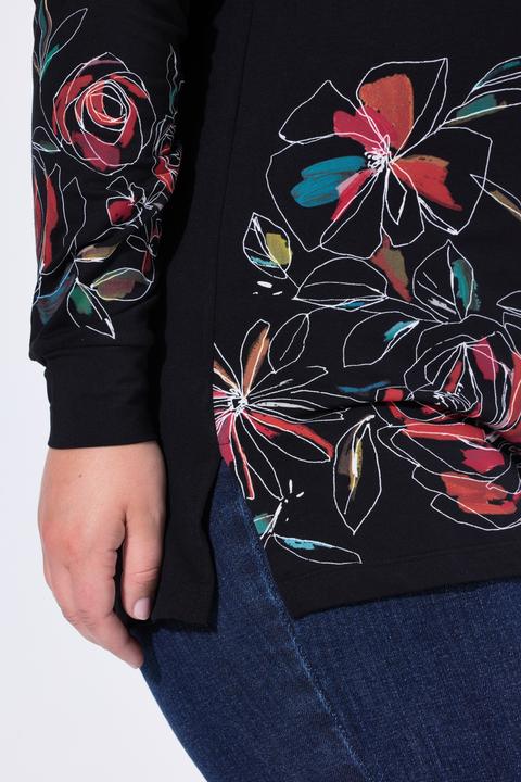 Actual product image Miamoda T-Shirt, Classic Fit, Blumenmotive, Langarm (58)