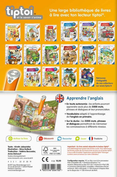 Image du produit tiptoi Mon premier livre de vocabulaire anglais (Français)