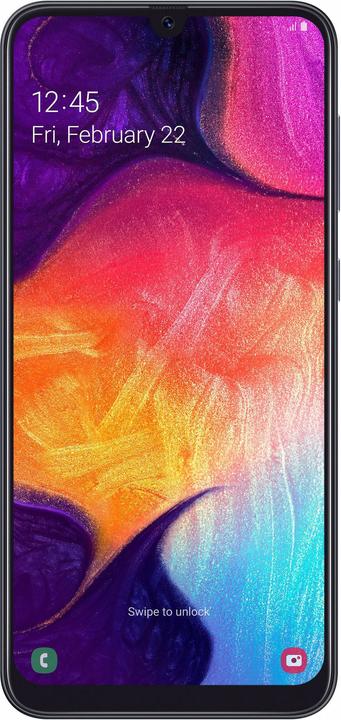 Produktbild Samsung Galaxy A50 EE Enterprise Edition EU (128 GB, Black, 6.40", Dual SIM + SD, 4G)