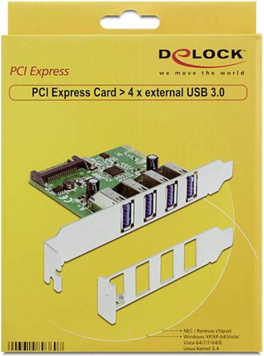 Actual product image Delock 4 USB Pcie