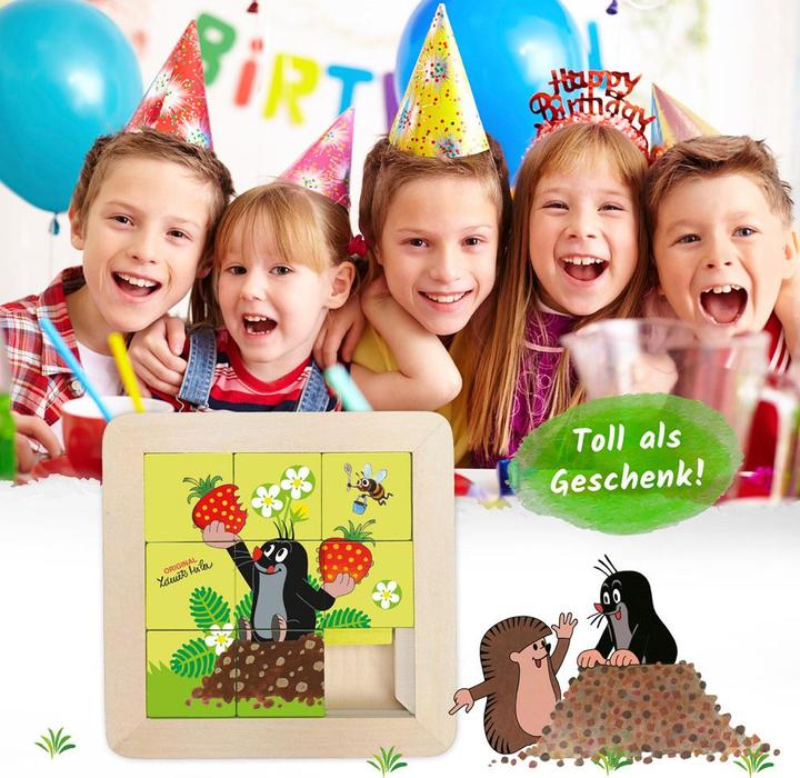 Actual product image Wooden sliding puzzle Little Mole