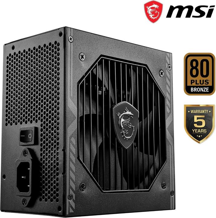 Produktbild MSI MAG A650BNL 650 Watt ATX 80+ Bronze Netzteil 120mm Lüfter (650 W)