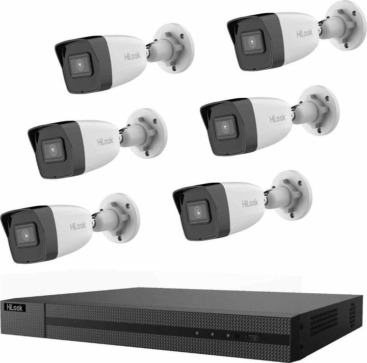 Produktbild HiLook IK-6288BH-MH/P IK-6288BH-MH/P LAN IP-Überwachungskamera-Set 8-Kanal mit 6 (3840 x 2160 Pixels)