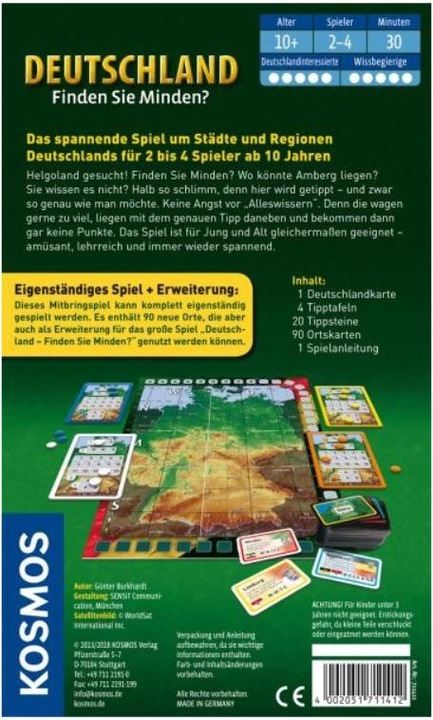 Produktbild Kosmos Deutschland - Finden Sie Minden? (Deutsch)
