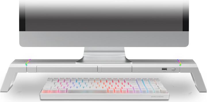 Image du produit Mars Gaming MGSONEW Support de table pour écran plat Blanc Table/banc (Tables, 30 kg)