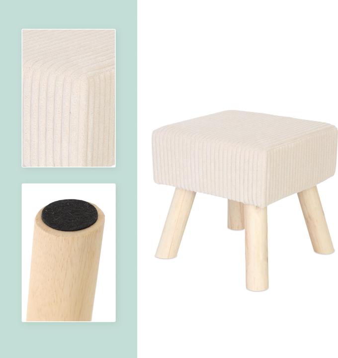 Image du produit Relaxdays Tabouret en corduroy