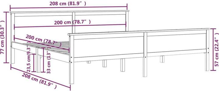 Image du produit vidaXL Bettgestell (200 x 200 cm)