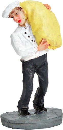 G. Wurm Miniature figure baker from poly coloured (W/H/D) 3x6x2cm