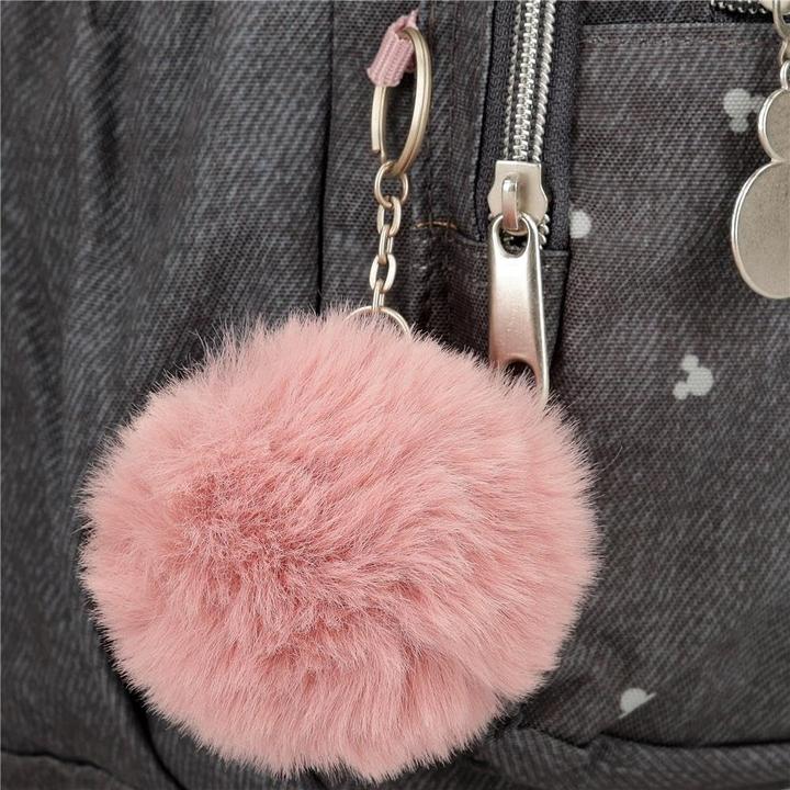 Actual product image Disney Mickey Studs Backpack with Trolley and Decorative Pompon (24.68 l)