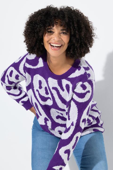 Produktbild Angel of Style Pullover, Straight Fit, Smiley-Muster (54)