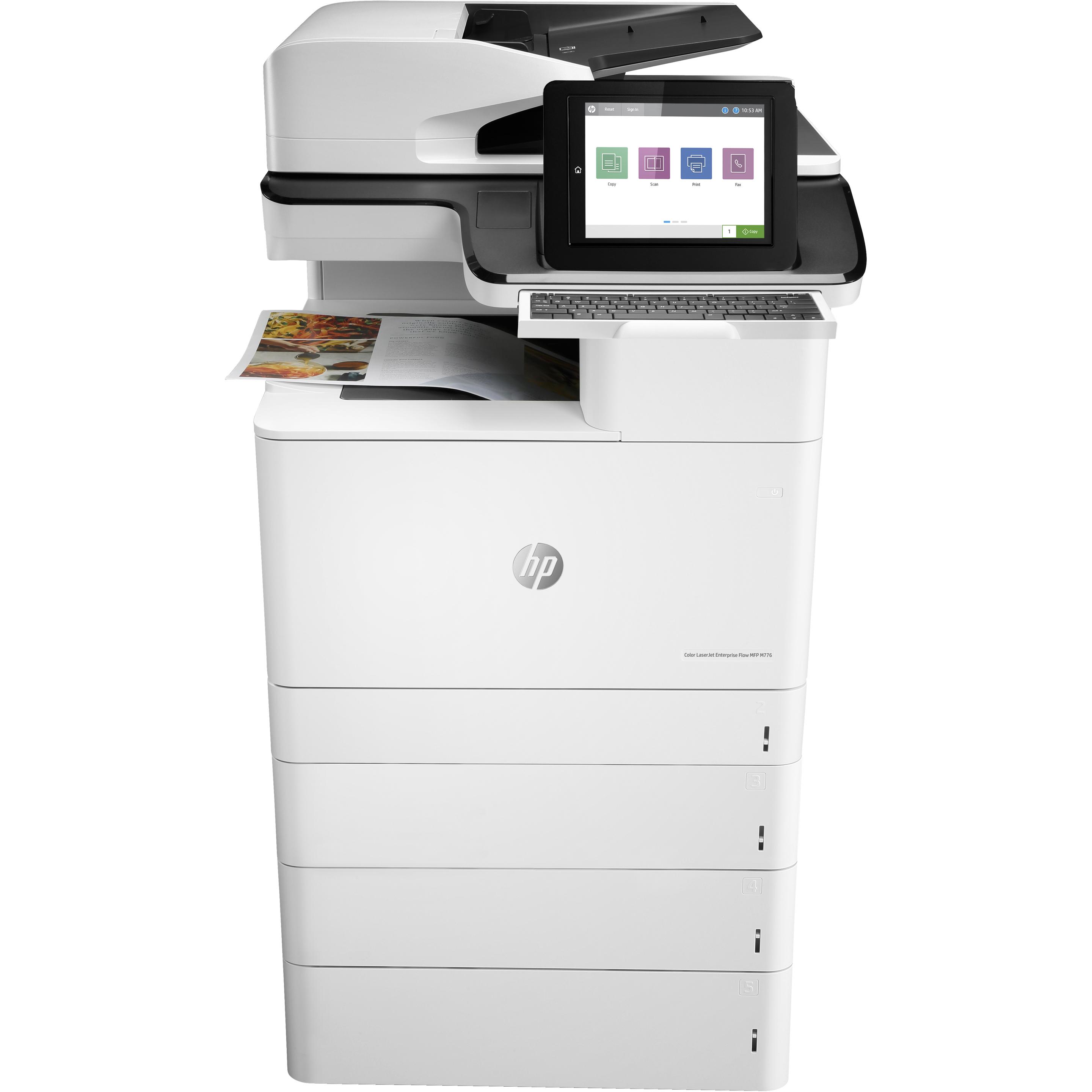 HP Color LaserJet Enterprise Flow MFP M776z (Laser, Farbe), Drucker, Schwarz, Weiss