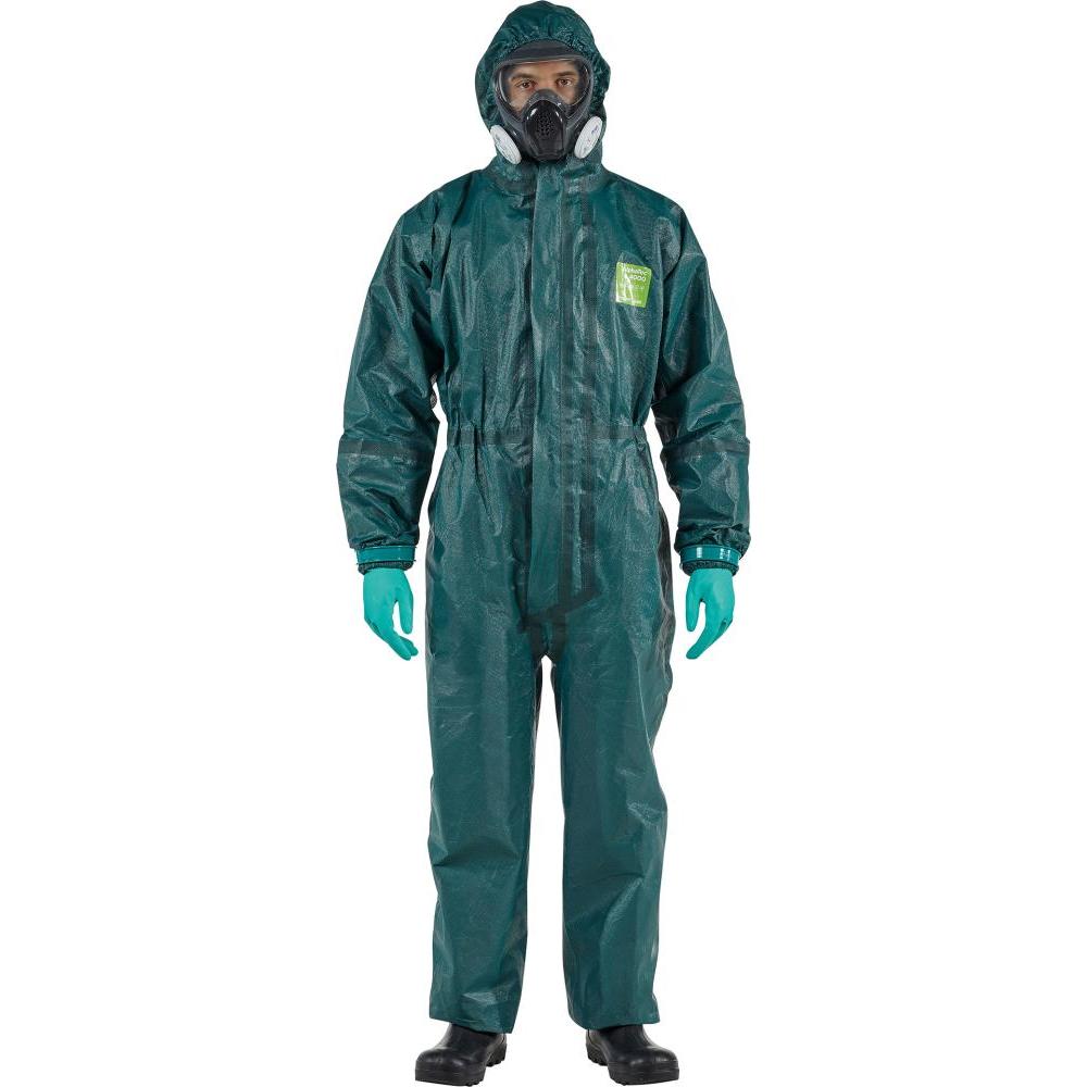 Ansell, Arbeitsjacke, Schutzoverall Typ 3/4/5 AlphaTec 4000, grün, Unisex-Grösse: 3XL (3XL)