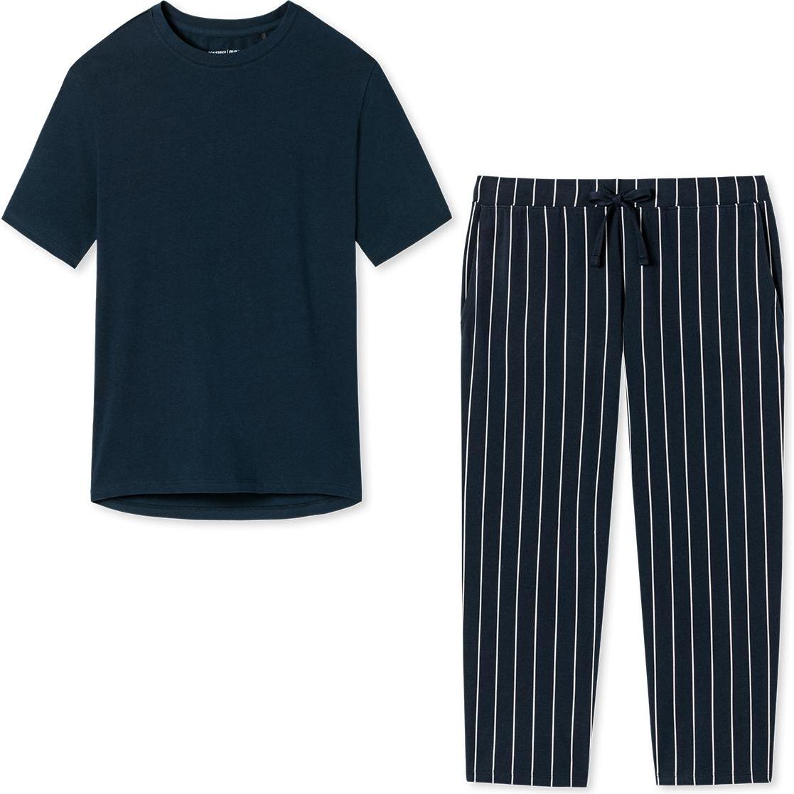 Thumbnail - Schiesser, Damen, Pyjama, Organic Cotton Schlafanzug, Blau, (36)