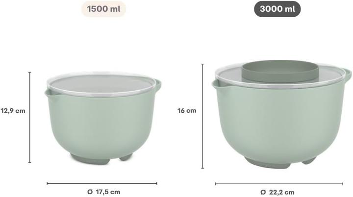 Produktbild Mepal Rührschüssel Chef It nordic sage 3,0 l (22.20 cm, 3 l, 1x)