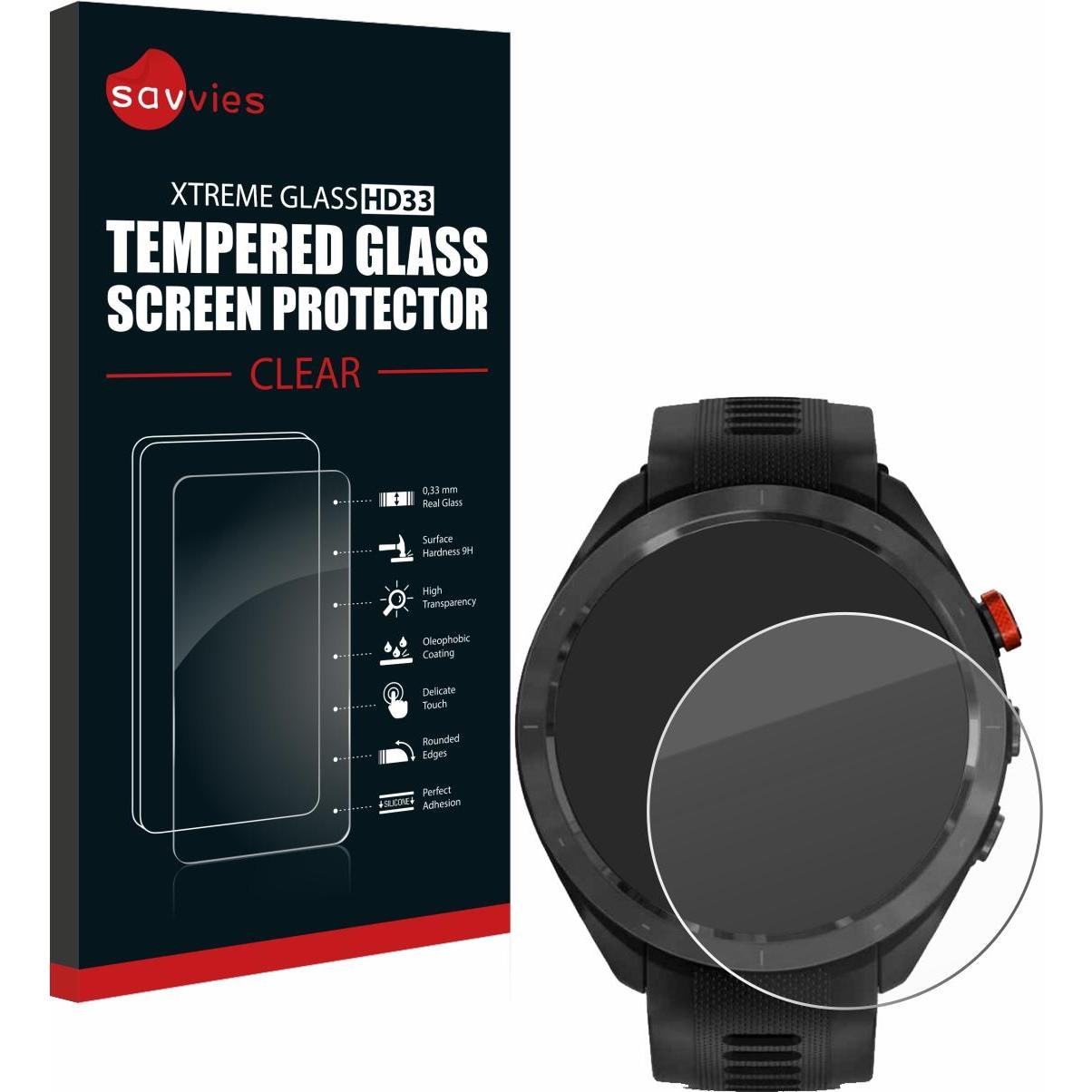 Thumbnail - Savvies Panzerglas Schutzglas Displayschutz, Smartwatch Schutzfolie, Transparent