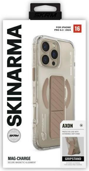Immagine prodotto Skinarma case Axon iPhone 16 Pro 6.3" Magnetic Charging + Grip Stand champagne (Apple iPhone 16 Pro)