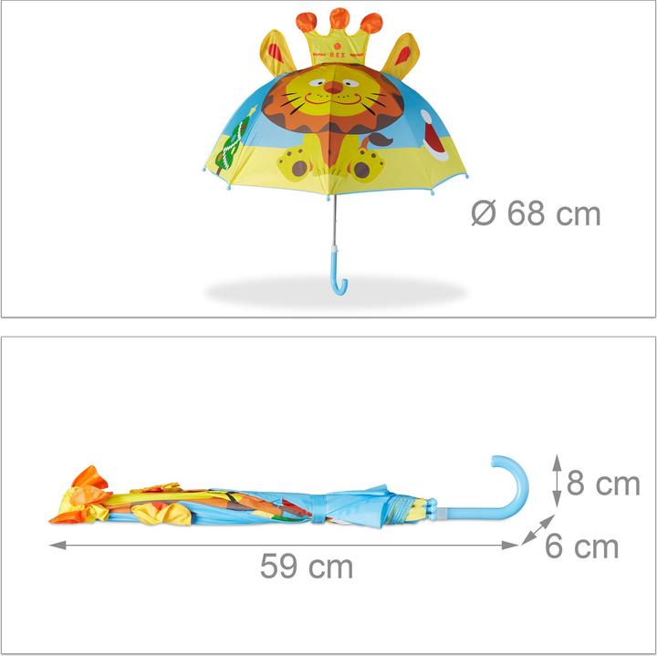 Image du produit Relaxdays Parapluie enfants motif animaux
