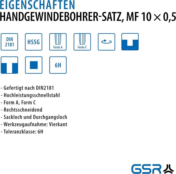 Actual product image GSR Gewindebohrer M10
