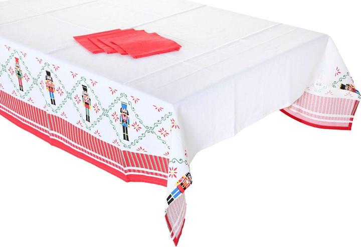 Productafbeelding Esprit Fleckenabweisende geharzte Tischdecke Home Rot grün Beige (5 Stücke)