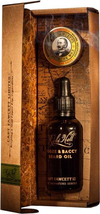 Actual product image Captain Fawcett Capt. Fawcett Care - Ricki Hall Booze & Baccy Beard Oil & Moustache Wax Set (1000 ml)