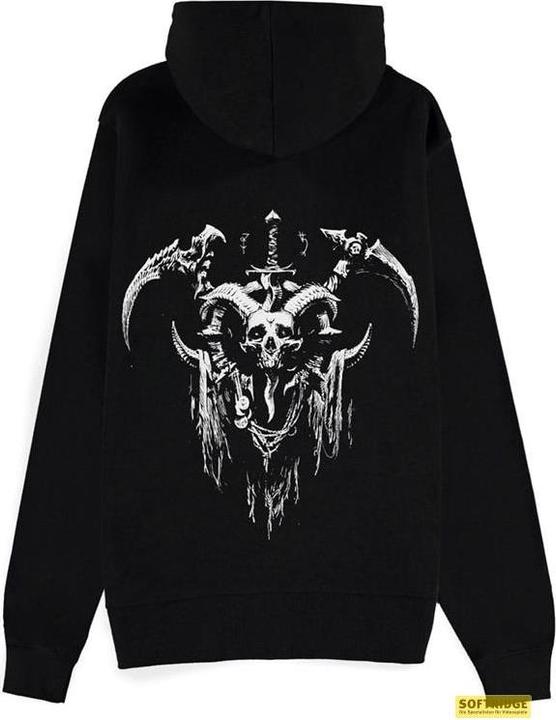 Actual product image Difuzed Diablo IV Zipper Hoodie Sweater Necromancer Sigil Size L (L)