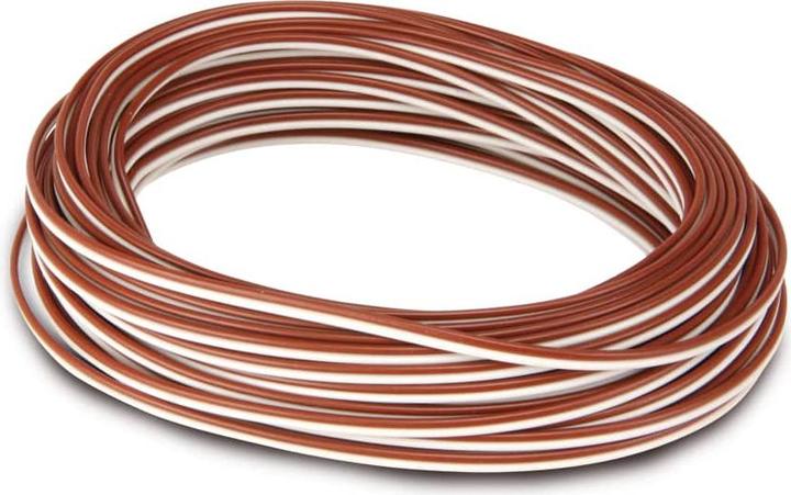 Eneroid Zwillingslitze, 2x 0,14 mm², braun/weiss, 10 m