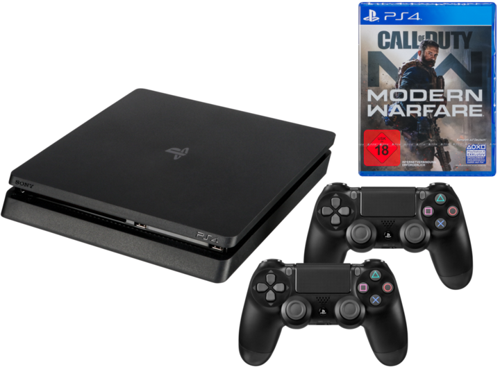 Produktbild Sony Playstation 4 Slim 1TB Call of Duty + 2. Contr. USK 18