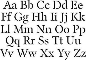 Actual product image Artemio Writing stencil alphabet