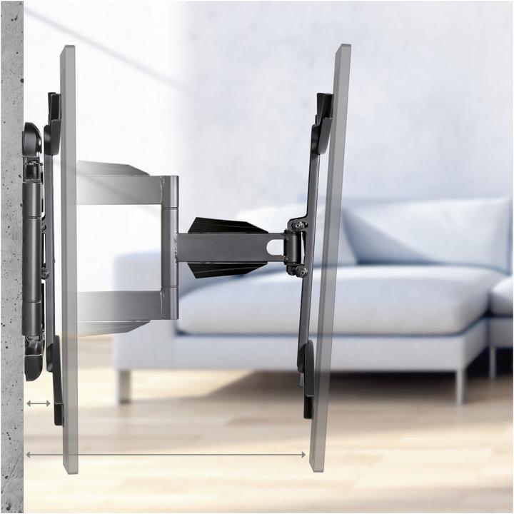 Produktbild Hama TV-Wandhalterung, schwenkbar, neigbar, ausziehbar, 191 cm (75") bis 45 kg (75", 45 kg)