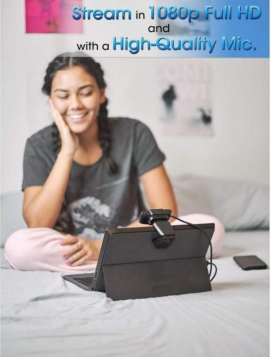 Produktbild Manhattan Webcam 2 megapixel 1080p Mikrofon (2 Mpx)