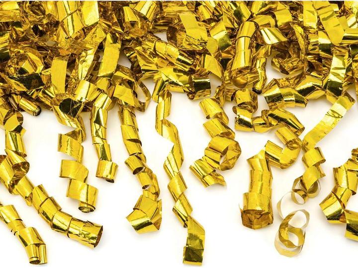 Actual product image Partydeco Confetti Cannon - 60cm - Metallic - Streamers - Gold (1 Piece)