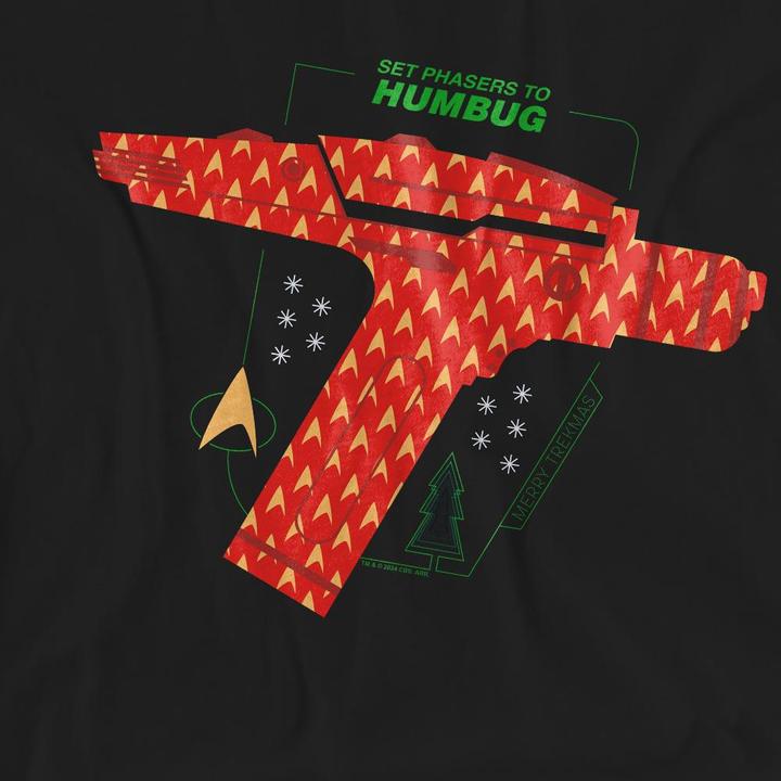 Immagine prodotto Star Trek: The Original Series Phaser Set To Humbug Maglietta Natale Adulto Unisex (L)
