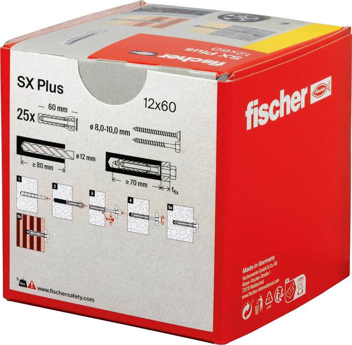 Produktbild Fischer Dübel SX Plus 12x60 (25 Stk.)