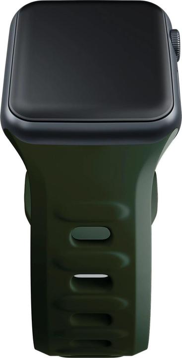 Produktbild 3MK Silicone Watch Strap Ciemnozielony/ Dark Green dla Apple Watch 42/44/45/49mm (Silicone, Stainless Steel)