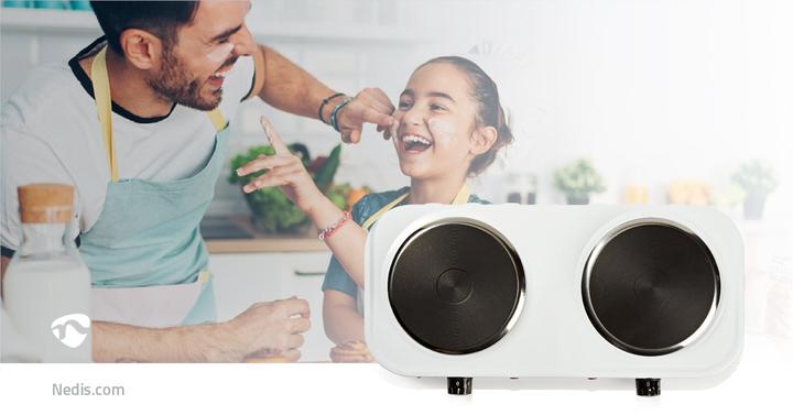 Actual product image Nedis KAEP200EWT2 - Elektrický vařič | Varné zóny: 2 | 2000 W | Ochrana proti přehřátí | Bílá