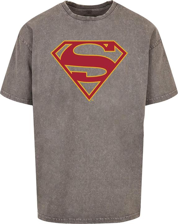 Absolute Cult Supergirl - Logo Acid Washed Oversized Tee - 115119 (XXL)