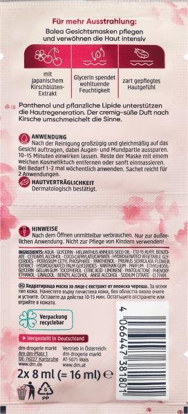 Produktbild dm Balea Gesichtsmaske Cherry Dream (2x8 ml) (16 ml)