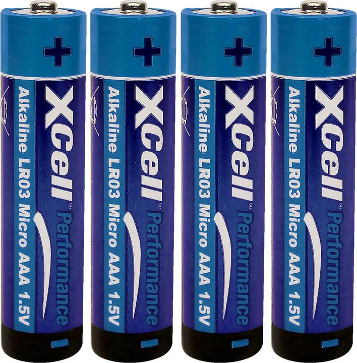 Produktbild XCell Batterie AAA LR03 4er Pappblister (4 Stk., AAA, 1300 mAh)