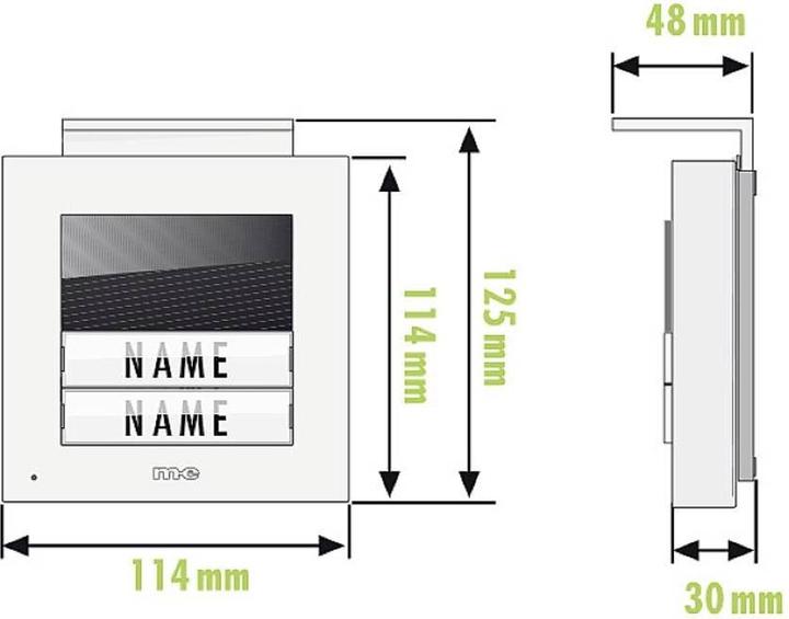 Actual product image M-E ME ADV 1020 S - Audio front-door station 2 family house silver (Cable)