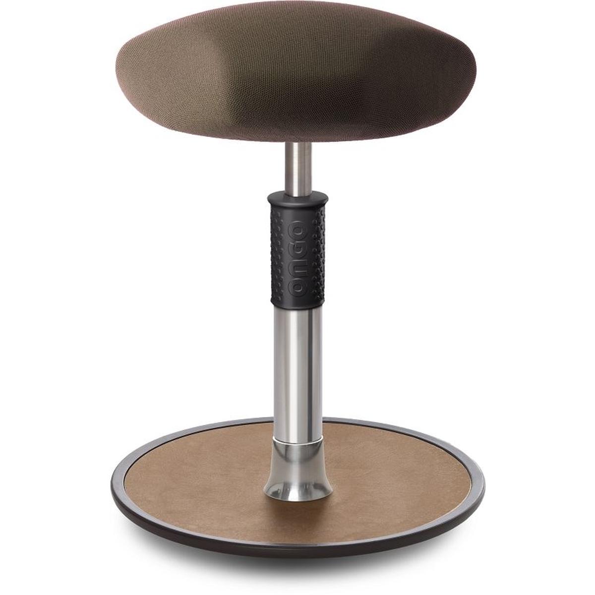 Ongo, Bürostuhl, Sitz- Stehhocker Free Regular Triangel Gestrick Braun Chrom /Natur