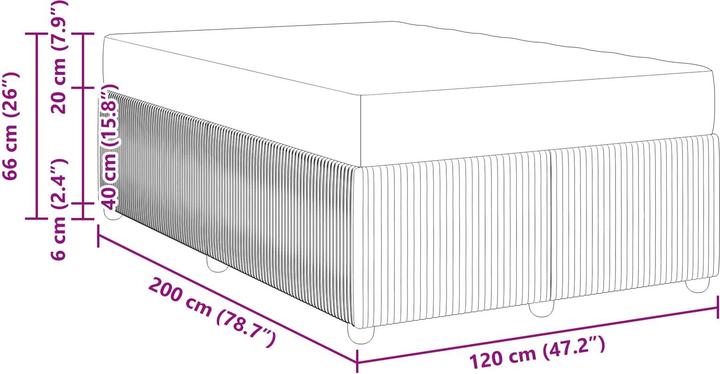Image du produit vidaXL Modernes Bett (120 x 200 cm)