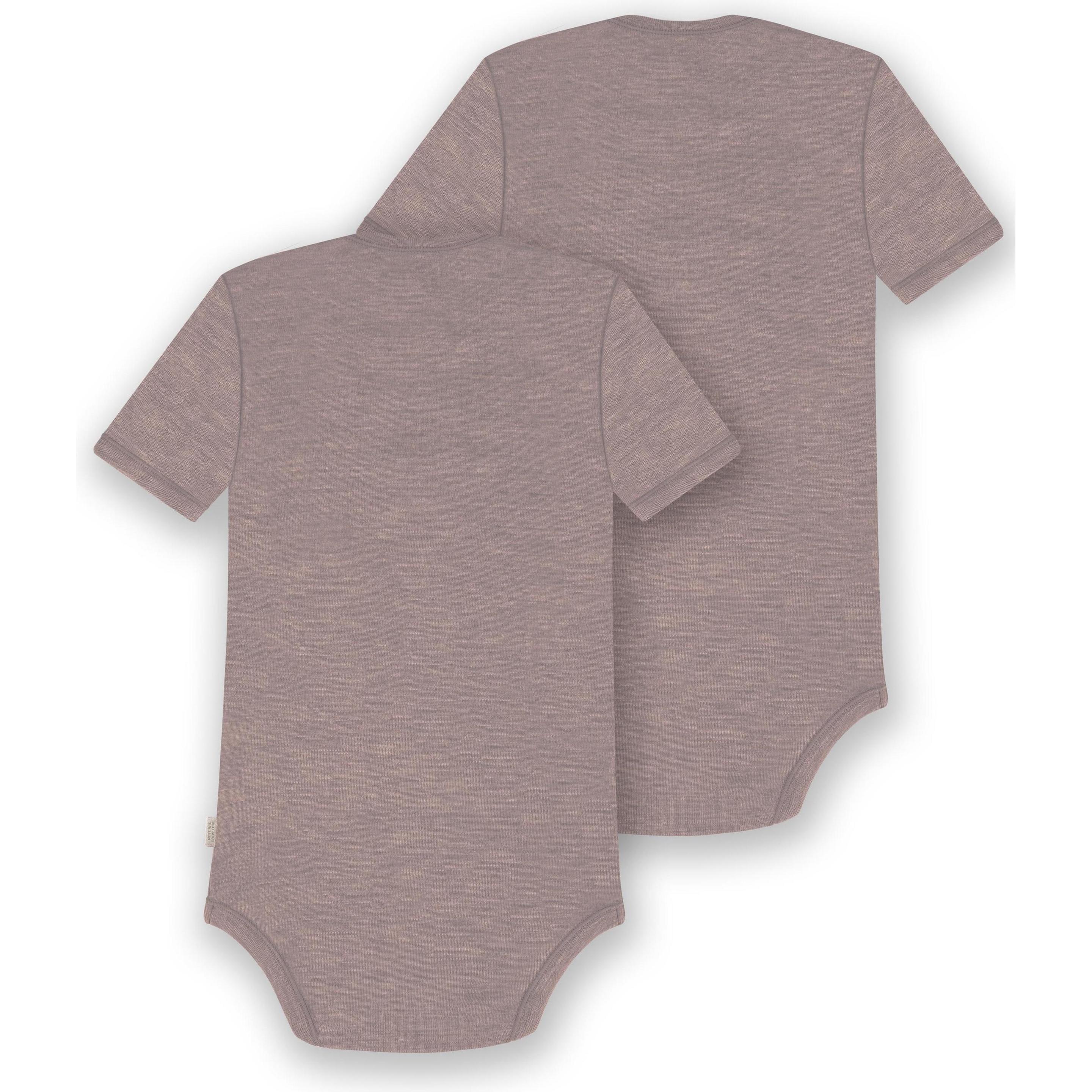 Thumbnail - Normani, Herren, Body, 2er Set Baby Merino Body Kurzarm „Tauranga" - 9289, Rosa, (98)