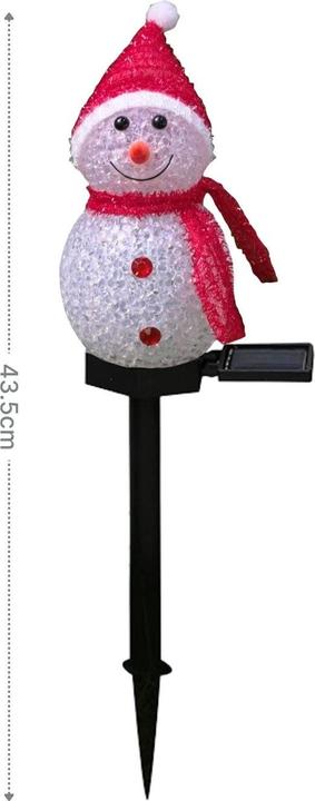 Image du produit Hermex LED Solarlampe Schneemann Solarleuchte Gartenbeleuchtung Dekoleuchte (IP55)