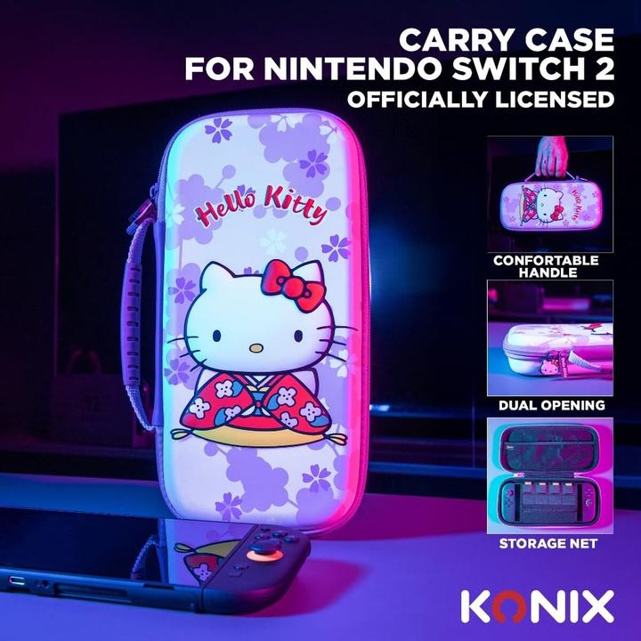 Actual product image Konix Hello Kitty Pro Carry Bag - 3D (Switch, Switch OLED)