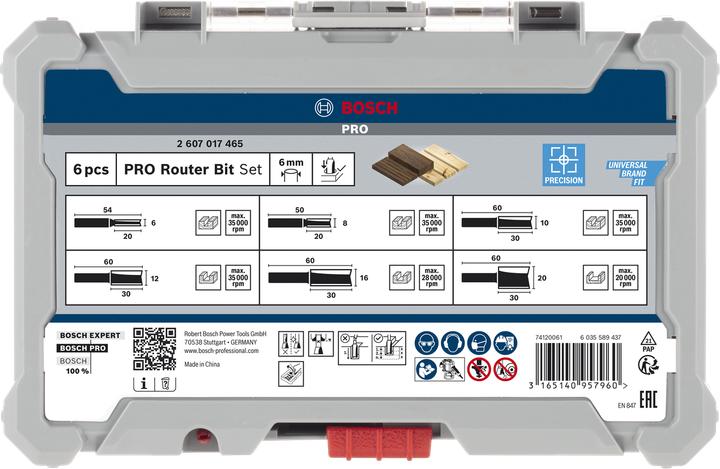 Image du produit Bosch Professional Zubehör Jeu de fraises à rainurer.